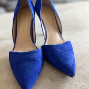 Banana Republic Royal Blue Suede Heels Size 9